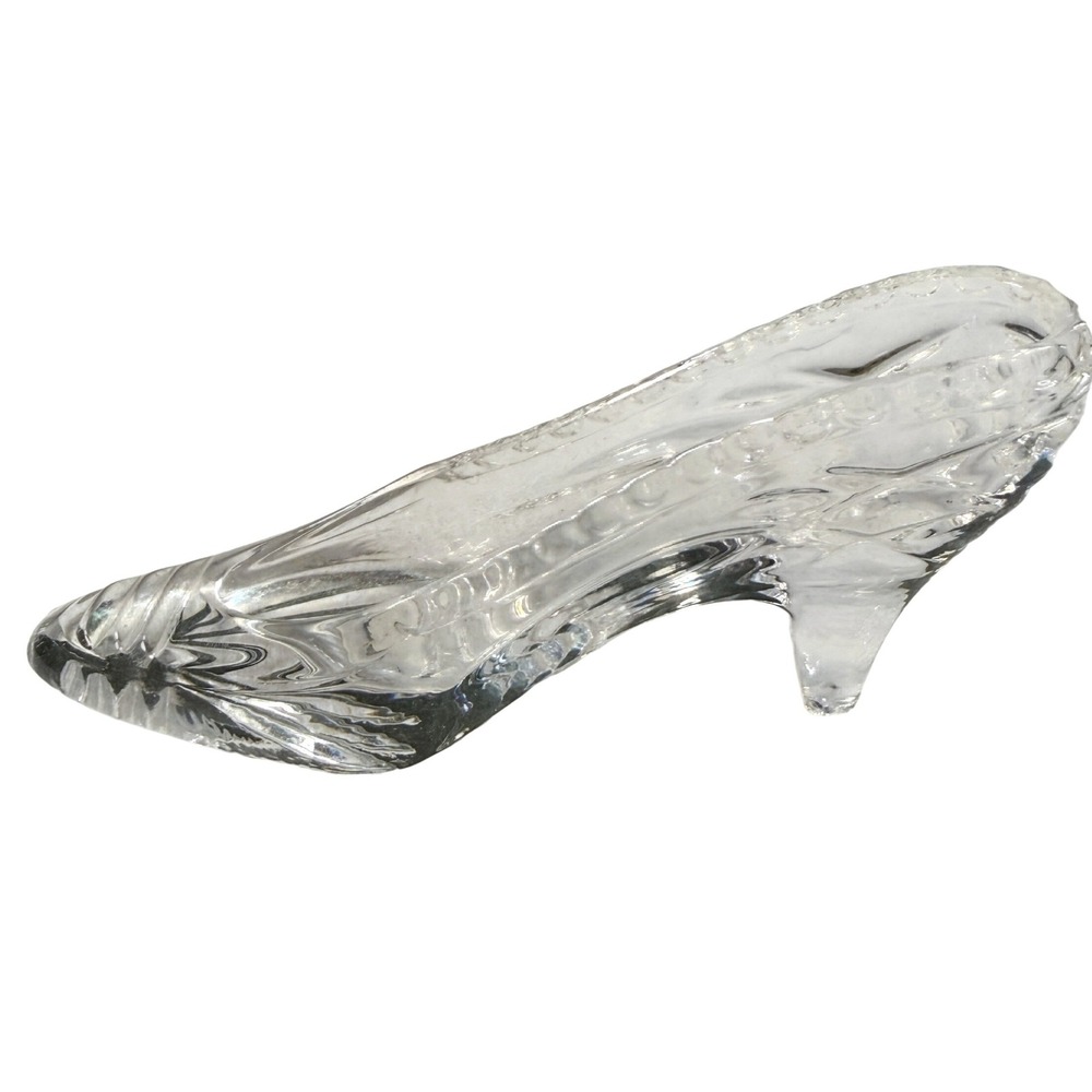 Vintage Glass Slipper‎ Figurine Crystal Shoe Ring Holder